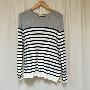 H&M logg relaxed fit striped sweater (XS)